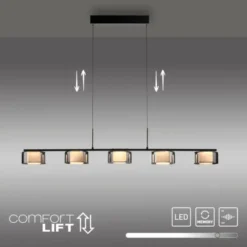 LED Pendelleuchte RIKA schwarz dimmbar höhenverstellbar Memoryfunktion