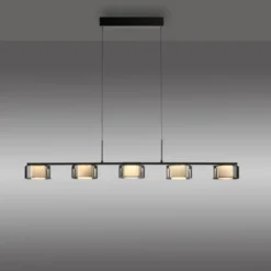 LED Pendelleuchte RIKA schwarz dimmbar höhenverstellbar Memoryfunktion