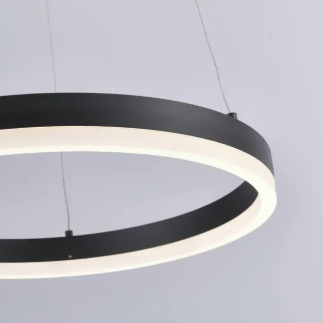 LED Pendelleuchte, rund, anthrazitfarben, Dimmfunktion, Memory Funktion