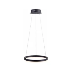 LED Pendelleuchte, rund, anthrazitfarben, Dimmfunktion, Memory Funktion