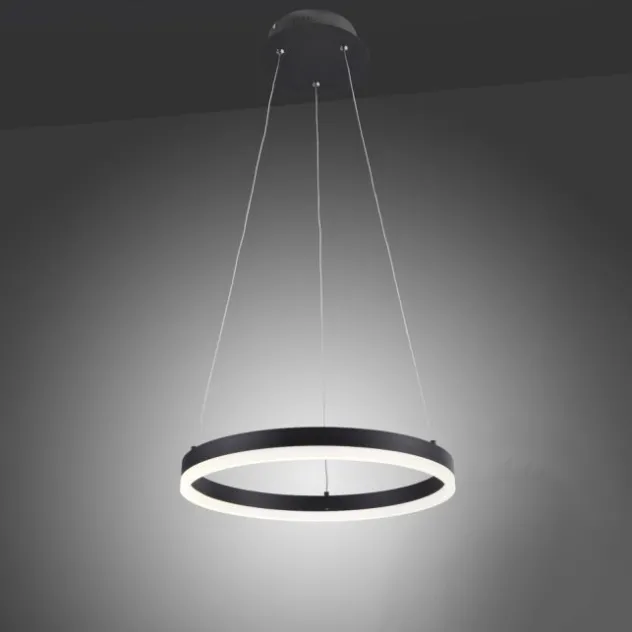 LED Pendelleuchte, rund, anthrazitfarben, Dimmfunktion, Memory Funktion