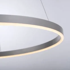 LED Pendelleuchte rund dimmbar aluminium 3 Stufen Dimmung warmweiß