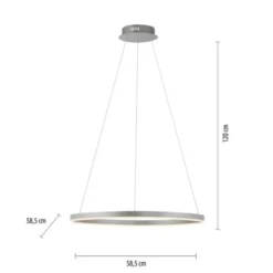LED Pendelleuchte rund dimmbar aluminium 3 Stufen Dimmung warmweiß