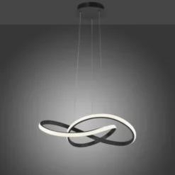 LED-Pendelleuchte, schwarz, dimmbar, höhenverstellbar, IP20