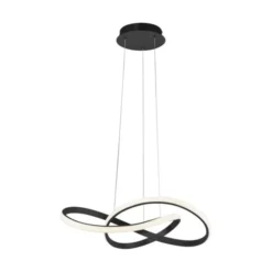 LED-Pendelleuchte, schwarz, dimmbar, höhenverstellbar, IP20