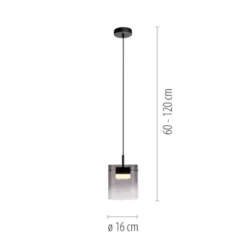 LED Pendelleuchte schwarz 1-flammig dimmbar in 3 Stufen Esszimmer