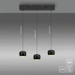 LED Pendelleuchte schwarz 3 flammig höhenverstellbar Esszimmer