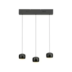 LED Pendelleuchte schwarz 3 flammig höhenverstellbar Esszimmer