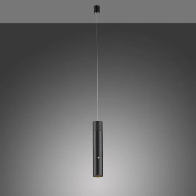 LED Pendelleuchte schwarz höhenverstellbar magnetischer Kopf Akku