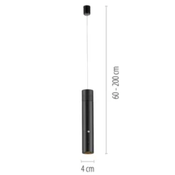 LED Pendelleuchte schwarz höhenverstellbar magnetischer Kopf Akku