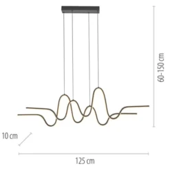 LED Pendelleuchte schwarz höhenverstellbar dimmbar in 3 Stufen