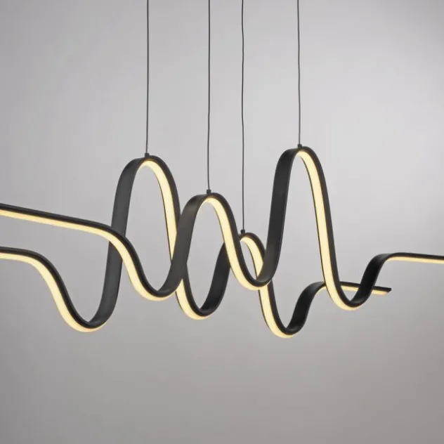 LED Pendelleuchte schwarz höhenverstellbar dimmbar in 3 Stufen