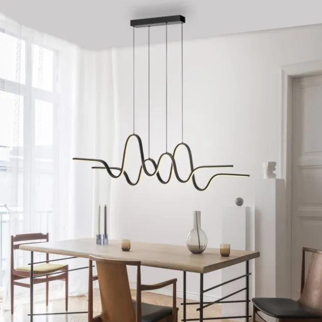 LED Pendelleuchte schwarz höhenverstellbar dimmbar in 3 Stufen