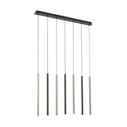 LED Pendelleuchte schwarz messing matt 7 flammig dimmbar Memoryfunktion