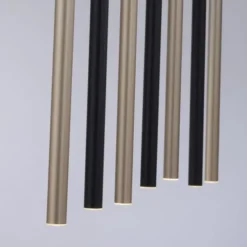 LED Pendelleuchte schwarz messing matt 7 flammig dimmbar Memoryfunktion