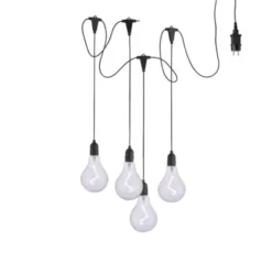 LED Pendelleuchte, schwarz, spritzwassergeschützt, modern