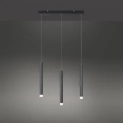 LED-Pendelleuchte, schwarz , warmweiß, Innenleuchte, 3-flammig