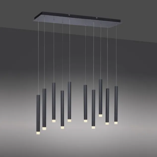 LED-Pendelleuchte, schwarz, warmweiß, IP20, Innenleuchte