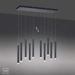 LED-Pendelleuchte, schwarz, warmweiß, IP20, Innenleuchte