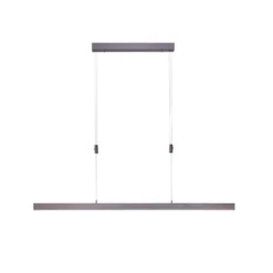 LED Pendelleuchte, sepiabraun, lineares Design, höhenverstellbar, modern