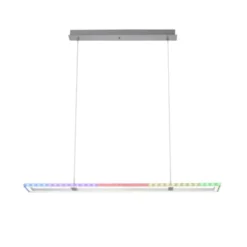 LED Pendelleuchte silberfarbig dimmbar Rainbow RGB Memorfunktion Esszimmer
