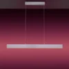 LED Pendelleuchte silber, Fernbedienung, Tuya App smarthome