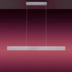 LED Pendelleuchte silber, Fernbedienung, Tuya App smarthome