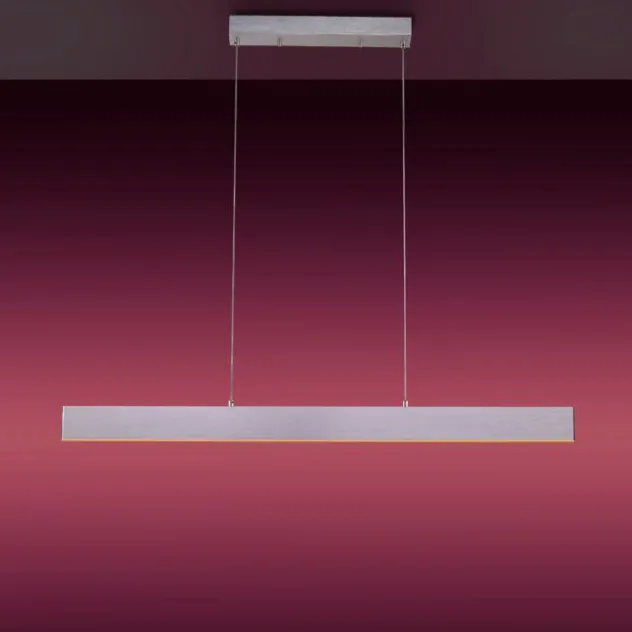 LED Pendelleuchte silber, Fernbedienung, Tuya App smarthome