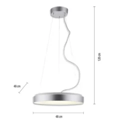 LED Pendelleuchte silber steuerbar über App dimmbar RGB+CCT
