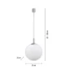 LED Pendelleuchte Smarthome D=25 silber dimmbar App Fernbedienung