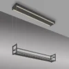 LED Pendelleuchte SONTURA, schwarz, Ablagefläche, Memoryfunktion