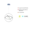 LED Pendelleuchte, stahlfarben, modernes Design, Stufendimmung, warmweiß