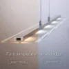 LED-Pendelleuchte, stahlfarben, höhenverstellbar, CCT-Steuerung, dimmbar
