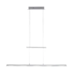 LED-Pendelleuchte, stahlfarben, höhenverstellbar, CCT-Steuerung, dimmbar