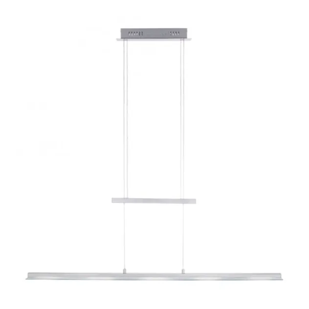 LED-Pendelleuchte, stahlfarben, höhenverstellbar, CCT-Steuerung, dimmbar