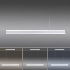 LED Pendelleuchte, stahlfarben, filigranenes Design, energiesparend, modern