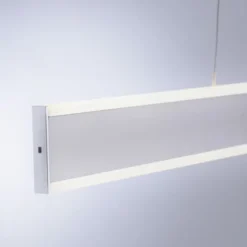 LED Pendelleuchte, stahlfarben, filigranenes Design, energiesparend, modern