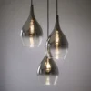 LED Pendelleuchte tropfenförmig verchromt edles Design 3 flammig Esszimmer