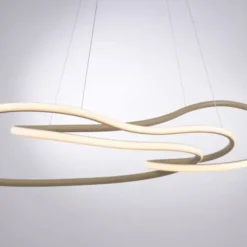 LED Pendelleuchte TWIST, sand, mit vorhandenem Schalter dimmbar, höhenverstellbar