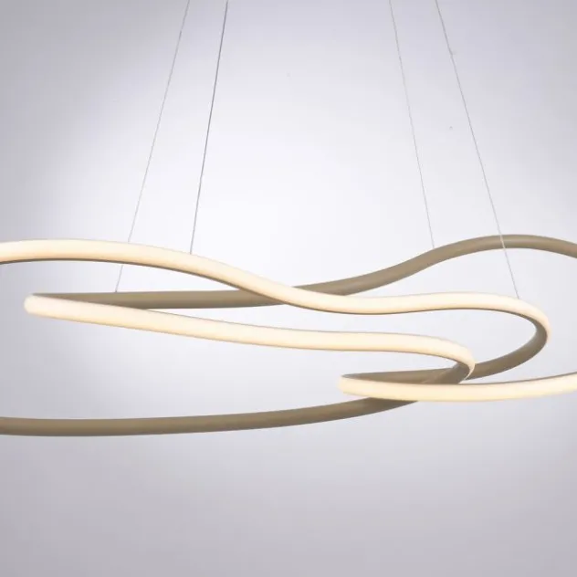 LED Pendelleuchte TWIST, sand, mit vorhandenem Schalter dimmbar, höhenverstellbar