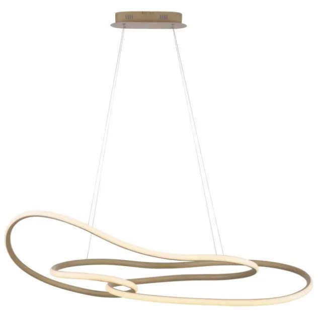 LED Pendelleuchte TWIST, sand, mit vorhandenem Schalter dimmbar, höhenverstellbar