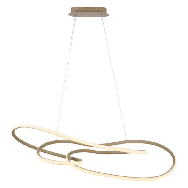 LED Pendelleuchte TWIST, sand, mit vorhandenem Schalter dimmbar, höhenverstellbar