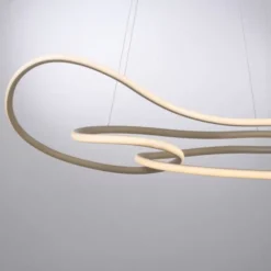LED Pendelleuchte TWIST, sand, mit vorhandenem Schalter dimmbar, höhenverstellbar