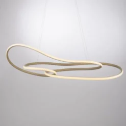 LED Pendelleuchte TWIST, sand, mit vorhandenem Schalter dimmbar, höhenverstellbar