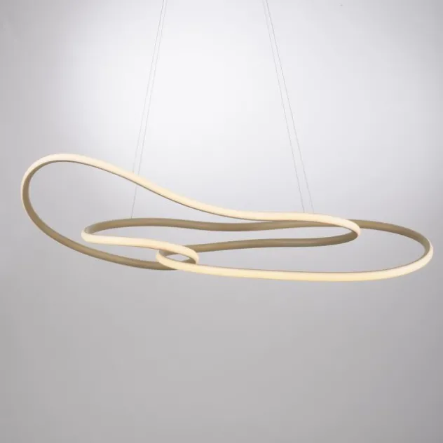 LED Pendelleuchte TWIST, sand, mit vorhandenem Schalter dimmbar, höhenverstellbar