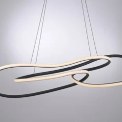 LED Pendelleuchte TWIST, schwarz, höhenverstellbar, dimmbar, Memoryfunktion