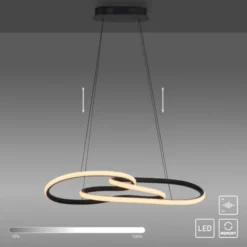 LED Pendelleuchte TWIST, schwarz, höhenverstellbar, Memoryfunktion