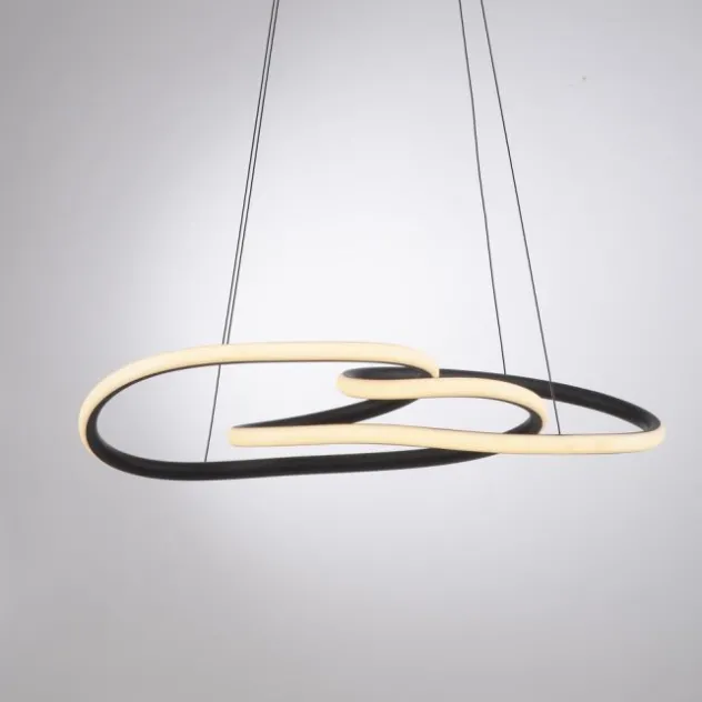 LED Pendelleuchte TWIST, schwarz, höhenverstellbar, Memoryfunktion