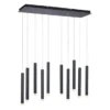 LED-Pendelleuchte, Wohnzimmer, schwarz, Innenleuchte, 10-flammig