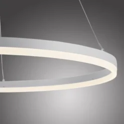 LED Pendelleuchte 80x80 weiss rund dimmbar Memoryfunktion modern